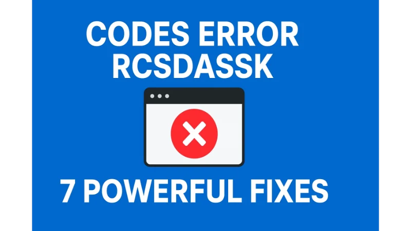 Understanding and Fixing Codes Error RCSDASSK